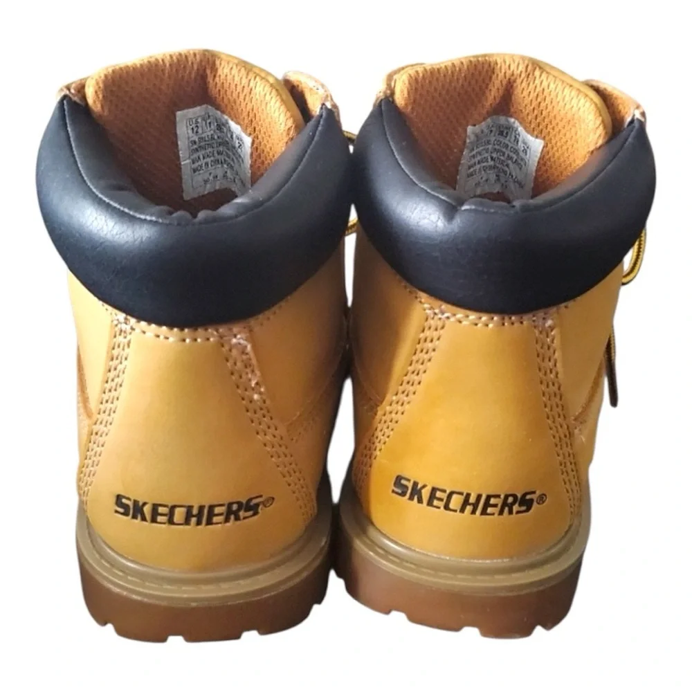 Skechers Kids Tan Lace-Up Boots